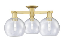 Innovations Lighting 716-3F-SG-G124-8 - Athens - 3 Light - 26 inch - Satin Gold - Semi-Flush Mount