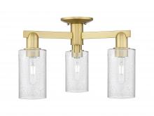 Innovations Lighting 716-3F-SG-G804 - Clymer - 3 Light - 21 inch - Satin Gold - Semi-Flush Mount