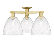 Innovations Lighting 716-3F-SG-GBD-94 - Bristol - 3 Light - 27 inch - Satin Gold - Semi-Flush Mount
