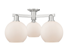 Innovations Lighting 716-3F-SN-G121-8 - Athens - 3 Light - 26 inch - Brushed Satin Nickel - Semi-Flush Mount