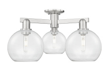 Innovations Lighting 716-3F-SN-G122-8 - Athens - 3 Light - 26 inch - Brushed Satin Nickel - Semi-Flush Mount