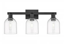 Innovations Lighting 716-3W-BK-G558-6CL - Bella - 3 Light - 25 inch - Matte Black - Bath Vanity Light