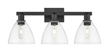 Innovations Lighting 716-3W-BK-GBD-752 - Bristol - 3 Light - 27 inch - Matte Black - Bath Vanity Light
