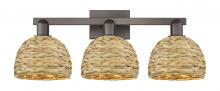 Innovations Lighting 716-3W-OB-RBD-8-NAT - Woven Rattan - 3 Light - 27 inch - Oil Rubbed Bronze - Bath Vanity Light