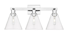 Innovations Lighting 716-3W-PC-GBC-82 - Berkshire - 3 Light - 26 inch - Polished Chrome - Bath Vanity Light
