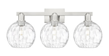 Innovations Lighting 716-3W-SN-G1215-8 - Athens Water Glass - 3 Light - 27 inch - Brushed Satin Nickel - Bath Vanity Light