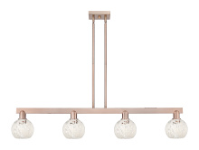 Innovations Lighting 716-4I-AC-G1216-6WM - White Mouchette - 4 Light - 49 inch - Antique Copper - Stem hung - Island Light