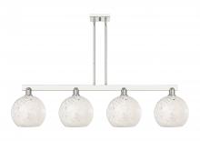 Innovations Lighting 716-4I-PN-G1216-10WM - White Mouchette - 4 Light - 53 inch - Polished Nickel - Stem hung - Island Light