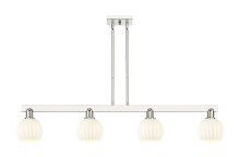 Innovations Lighting 716-4I-PN-G1217-6WV - White Venetian - 4 Light - 49 inch - Polished Nickel - Stem hung - Island Light