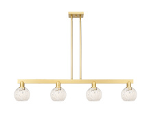 Innovations Lighting 716-4I-SG-G1216-6WM - White Mouchette - 4 Light - 49 inch - Satin Gold - Stem hung - Island Light