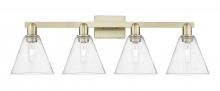 Innovations Lighting 716-4W-AB-GBC-84 - Berkshire Glass - 4 Light - 35 inch - Antique Brass - Bath Vanity Light