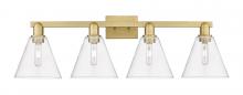 Innovations Lighting 716-4W-BB-GBC-82 - Berkshire Glass - 4 Light - 35 inch - Brushed Brass - Bath Vanity Light