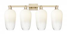 Innovations Lighting 716-4W-CB-G484-7OP - Brookhaven Flute - 4 Light - 36 inch - Champagne Bronze - Bath Vanity Light