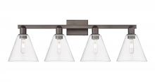 Innovations Lighting 716-4W-OB-GBC-82 - Berkshire Glass - 4 Light - 35 inch - Oil Rubbed Bronze - Bath Vanity Light