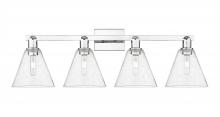 Innovations Lighting 716-4W-PC-GBC-84 - Berkshire Glass - 4 Light - 35 inch - Polished Chrome - Bath Vanity Light