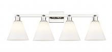 Innovations Lighting 716-4W-PN-GBC-81 - Berkshire Glass - 4 Light - 35 inch - Polished Nickel - Bath Vanity Light