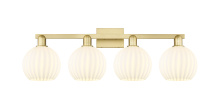 Innovations Lighting 716-4W-SG-G1217-8WV - White Venetian - 4 Light - 35 inch - Satin Gold - Bath Vanity Light