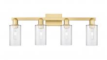 Innovations Lighting 716-4W-SG-G802 - Clymer - 4 Light - 31 inch - Satin Gold - Bath Vanity Light
