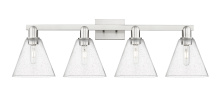 Innovations Lighting 716-4W-SN-GBC-84 - Berkshire Glass - 4 Light - 35 inch - Brushed Satin Nickel - Bath Vanity Light