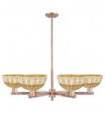 Innovations Lighting 716-6CR-AC-NBD2-9-NAT - Bristol Natural II - 6 Light - 39 inch - Antique Copper - Stem hung - Chandelier