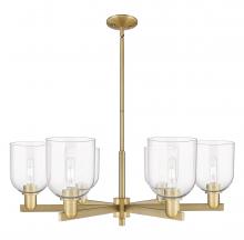 Innovations Lighting 716-6CR-BB-G558-6CL - Bella - 6 Light - 35 inch - Brushed Brass - Stem hung - Chandelier