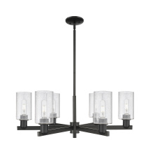 Innovations Lighting 716-6CR-BK-G804 - Clymer - 6 Light - 34 inch - Matte Black - Stem hung - Chandelier