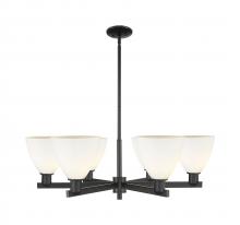 Innovations Lighting 716-6CR-BK-GBD-751 - Bristol - 6 Light - 37 inch - Matte Black - Stem hung - Chandelier