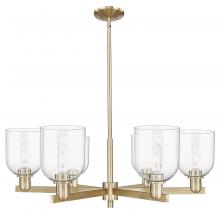Innovations Lighting 716-6CR-CB-G558-6CL - Bella - 6 Light - 35 inch - Champagne Bronze - Stem hung - Chandelier