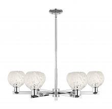 Innovations Lighting 716-6CR-PC-G1216-6WM - White Mouchette - 6 Light - 36 inch - Polished Chrome - Stem hung - Chandelier