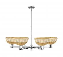 Innovations Lighting 716-6CR-PC-NBD2-9-NAT - Bristol Natural II - 6 Light - 39 inch - Polished Chrome - Stem hung - Chandelier