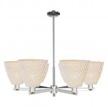 Innovations Lighting 716-6CR-PN-NBD-9-NAT - Bristol Natural - 6 Light - 39 inch - Polished Nickel - Stem hung - Chandelier