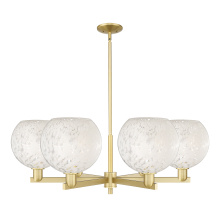 Innovations Lighting 716-6CR-SG-G1216-10WM - White Mouchette - 6 Light - 40 inch - Satin Gold - Stem hung - Chandelier