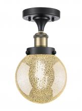Innovations Lighting 916-1C-BAB-G208-6 - Beacon - 1 Light - 6 inch - Black Antique Brass - Semi-Flush Mount