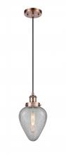 Innovations Lighting 916-1P-AC-G165 - Geneseo - 1 Light - 6 inch - Antique Copper - Cord hung - Mini Pendant