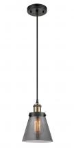 Innovations Lighting 916-1P-BAB-G63 - Cone - 1 Light - 6 inch - Black Antique Brass - Cord hung - Mini Pendant