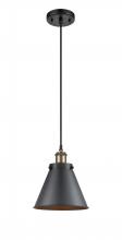 Innovations Lighting 916-1P-BAB-M13-BK - Appalachian - 1 Light - 8 inch - Black Antique Brass - Cord hung - Mini Pendant