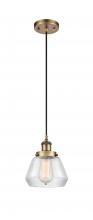 Innovations Lighting 916-1P-BB-G172 - Fulton - 1 Light - 6 inch - Brushed Brass - Cord hung - Mini Pendant
