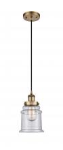 Innovations Lighting 916-1P-BB-G184 - Canton - 1 Light - 6 inch - Brushed Brass - Cord hung - Mini Pendant