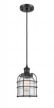Innovations Lighting 916-1P-BK-G54-CE - Bell Cage - 1 Light - 5 inch - Matte Black - Cord hung - Mini Pendant