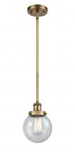 Innovations Lighting 916-1S-BB-G204-6 - Beacon - 1 Light - 6 inch - Brushed Brass - Mini Pendant