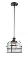 Innovations Lighting 916-1S-BK-G72-CE - Bell Cage - 1 Light - 8 inch - Matte Black - Mini Pendant