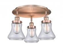 Innovations Lighting 916-3C-AC-G192 - Bellmont - 3 Light - 18 inch - Antique Copper - Flush Mount