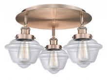 Innovations Lighting 916-3C-AC-G532 - Oxford - 3 Light - 19 inch - Antique Copper - Flush Mount