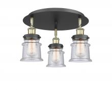 Innovations Lighting 916-3C-BAB-G184S - Canton - 3 Light - 17 inch - Black Antique Brass - Flush Mount