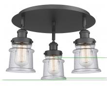 Innovations Lighting 916-3C-BK-G184S - Canton - 3 Light - 17 inch - Matte Black - Flush Mount