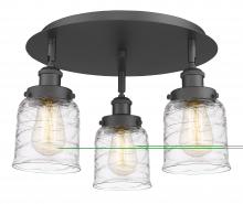 Innovations Lighting 916-3C-BK-G513 - Bell - 3 Light - 17 inch - Matte Black - Flush Mount
