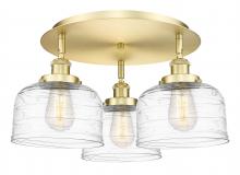 Innovations Lighting 916-3C-SG-G713 - Bell - 3 Light - 20 inch - Satin Gold - Flush Mount