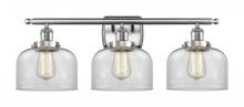 Innovations Lighting 916-3W-SN-G72 - Bell - 3 Light - 28 inch - Brushed Satin Nickel - Bath Vanity Light