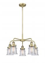 Innovations Lighting 916-5CR-AB-G184S - Canton - 5 Light - 24 inch - Antique Brass - Chandelier