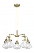 Innovations Lighting 916-5CR-AB-G322 - Olean - 5 Light - 25 inch - Antique Brass - Chandelier